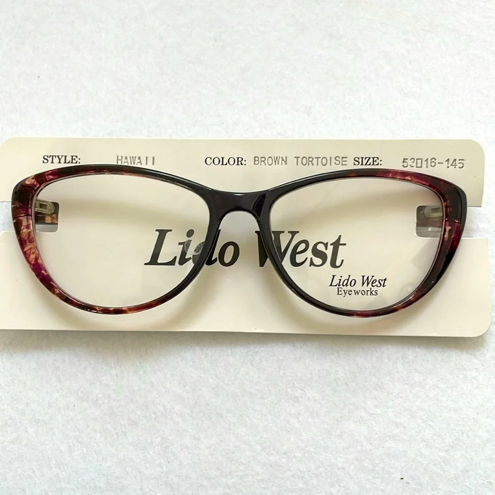 NWT Lido West Hawaii Tortoise Brown Eyeglass Frame